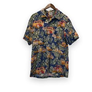 Cottonseed Products VTG 90s Hawaiian Beachy Button Up Surf Tropical Shirt LG